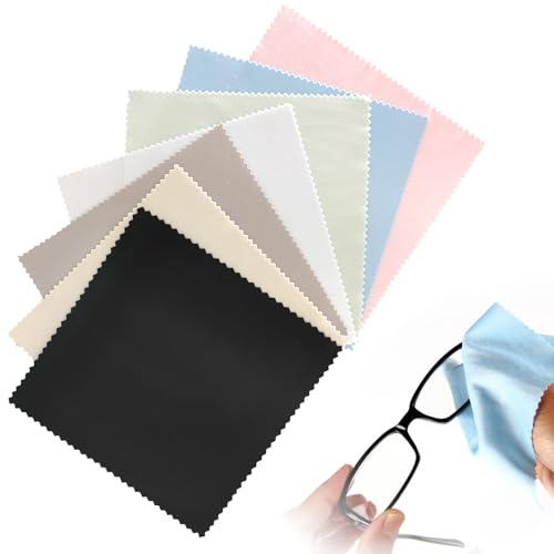 7 paños de microfibra,paños de microfibra,paños para limpiar lentes y pantallas,paños para limpiar gafas,paños húmedos y secos para limpiar lentes,gafas,pantallas