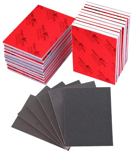 Eowppue 18 Piezas Esponjas de Lijado,Lija Madera Versátil y Reutilizable para Todas Las Superficies, Seis Tamaños de Malla Diferentes