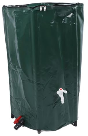 Barriles de lluvia, almacenamiento de agua portátil, sistema de recolección de agua de lluvia, contenedor recogedor de agua con kit de desbordamiento de espiga de filtro