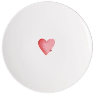 Villeroy & Boch – With Love plato de desayuno Sending Love 21x21x2,5cm, porcelana premium, regalo, plato pequeño, plato para tarta, ensalada, postre, apto para lavavajillas y microondas