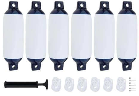 AMENGJ Boya de Amarre Parachoques for Barcos Defensas Defensa Marina for Amarre Amortiguación Atraque(6Set Boat Fender)