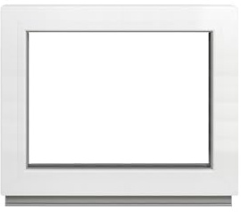 Framex Källarfönster 60 x 50 cm, vippfönster insida/utsida vit, dubbelglas 32 mm, PVC för källare, garage, verkstad och trädgårdshus