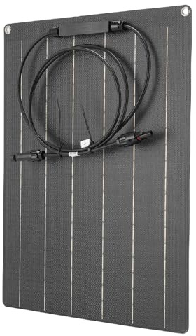 RiToEasysports 30W 18V Solarladdare, ETFE Flexibel Monokristallin Kisel Bärbara Kraftbanker Fit 12V Batteri för Husvagnar, Båtar, Hus