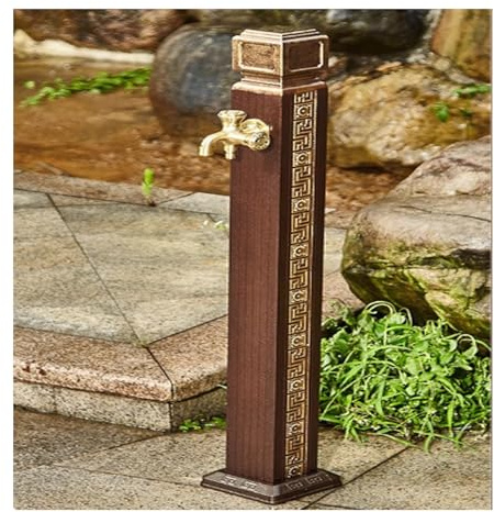 YPIOUREN Columna De Grifo For Jardín, Fuente De Agua De Aluminio For Patio Exterior, Ideal For Hidrantes De Jardín, Ideal For Riego De Granjas, Pastos Y Patios Traseros.(Ordinary,E)