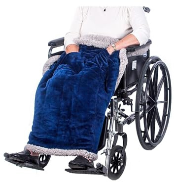 AYKNINGD Manta para Silla de Ruedas Manta for Silla de Ruedas Peso Pesado Granny Jo Products, Espalda Gris