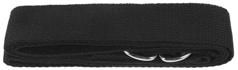 POPETPOP 5 pièces Ceinture de Yoga Non Élastique Réglable avec Boucle D Métal Sangle de Fitness Maison Résistante et Confortable pour Étirement Pilates et Exercice Quotidien