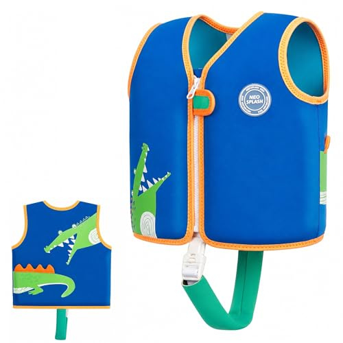 Gilet d'apprentissage de la natation pour enfants filles et garçons, avec sangles de sécurité réglables, âge 1-6 ans (BC, 1-3)