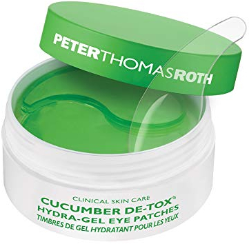 Peter Thomas Roth Cucumber De-Tox Hydra-Gel Eye Patches 60 Paar – Kühlende Augenpads mit Gurkenextrakt, Kamille, Aloe, Hyaluron & Niacinamid für Anti-Aging, gegen Schwellungen, Falten & dunkle Ringe