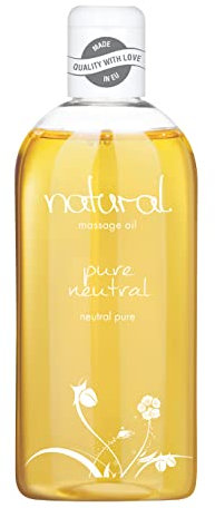 Natural Wellness Massageöl 'Pure neutral' 250 ml | Erotisches intim Körperöl | Massage-Öl für Erotik-Wellness und Entspannung | Muskelentspannung mit neutralem Duft