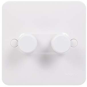 Schneider Electric Lisse - Regulador de intensidad (2 interruptores, 250 W, 250 VA), color blanco