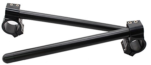 Motorrad Halber-Lenker HalberLenker aus Aluminium Stummellenker CNC Lenkerstummel 50 mm (Schwarz)