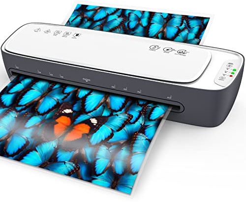 Laminator Machine 13-Inch Thermal Lamination with Laminating Sheets 9 in1 Office Desktop Laminate Machine, Portable A3 Laminater for Teachers Personal 60S Warm-Up Never Jam
