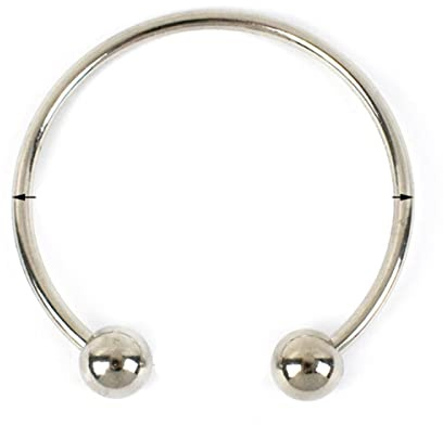 HOTIPS 2/4 fibbie in metallo a forma di U bikini costume da bagno vestiti collare cinturino connettore decorativo chiusura a vite accessori hardware-4 pezzi, argento-55 x 10 mm