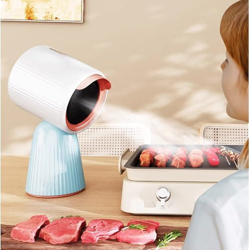 Portable Cooker Hood, Desktop Cooker Hood with 2 Gears Mode (2600/3600RPM), Low Noise Strong Suction Power Mini Range Hood, for Indoor Barbecue, Hot Pot, Compact and Space Saving