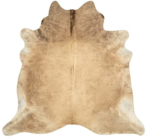 vidaXL Alfombra de Piel de Vaca auténtica Beige 180x220 cm