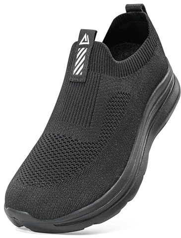 ODCKOI Löparskor för män, slip-on sneakers, löpargym, fitness, lätta sneakers, promenader, fritid, tennis, andas, sportskor | Fria händer ergonomiska slip-skor för män | med tålåda noll klack sulor promenadskor