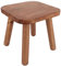 ASelected Small Wooden Stool - 24Cm Square, Solid Wood, Removable Foot Rest - Portable for Kids & Adults, Living Room, Bathroom, Kitchen, Office, Garden, Fishing