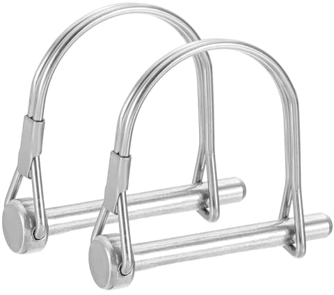 PATIKIL 2Pcs Goupilles De Verrouillage 1/5 x 2(6mm x 50mm Ton Argenté | À Arbre Rond En Acier Inoxydable 304, Goupille D'Attelage Carré Pour Farm Wagons Lawn Hitches Garden
