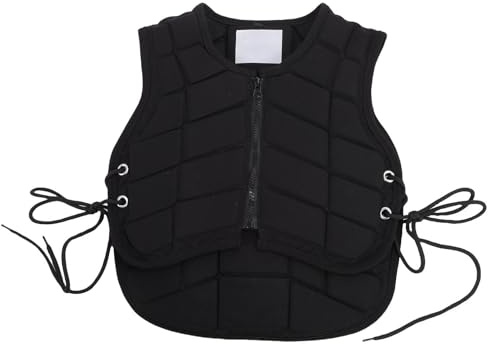 TOPINCN Gilet da Equitazione per Bambini, Gilet Protettivo da Addestramento per Equitazione Equestre con Cerniera Frontale, Equipaggiamento Protettivo per Bambini Ragazzi Ragazze (CM)