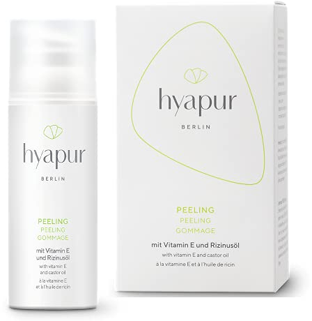 hyapur® - Peeling GREEN 50ml - Sanftes Peeling mit natürlichem Bio-Öl - zur Anti-Aging-Pflege mit Bio- Vegan- Natur- Kosmetik aus Berlin