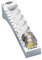Wedo 160720037 Münzrille (2 Euro, Kunststoff für 65 Münzen mit Markierungen 18 x 4,5 x 3,76 cm) lichtgrau