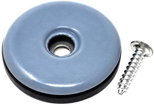 Adsamm 16 x Teflon skruvpluggar | Ø 38 mm | grå | runda | mobila fötter med premiumskruv