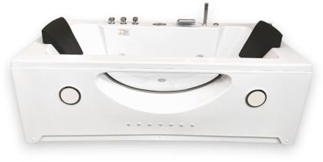 Whirlpool SPA Corner Bath Double Pillow 180 x 90 cm Bathtub M Harmony