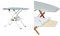 Foppapedretti Assai ASSE da Stiro, Bianco & Copertina con Mollettone Ricambio per ASSE da stito con Piano da 101 x 49 cm