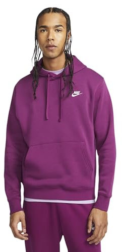 Nike Felpa con Cappuccio da Uomo Club Fleece Viola Taglia M cod BV2654-610