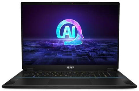 MSI Notebook Stealth AI Studio 18 16:10 UHD+ Gaming Laptop, (Intel Core Ultra 9 185H, NVIDIA GeForce RTX 4080, 32GB RAM, 2TB SSD, Windows 11 Pro), Midnight Black