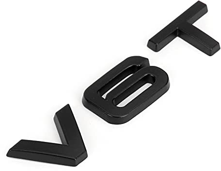 Artudatech V6T Emblem Badge für A1 A3 A4 A5 A6 A7 Q3 Q5 Q7 S6 S7 S8 S4 SQ5 Schwarz