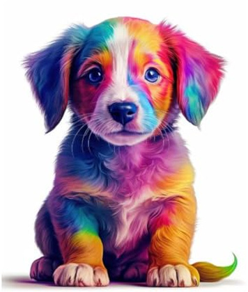 Puzzle en Bois Animaux Fantastiques 200 pièces Chiot Puzzle Adultes Enfants 28,5x34,4x0,4 cm