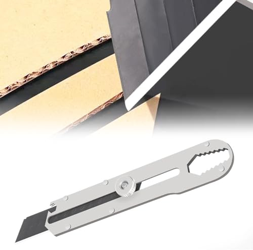 Cuters Profesionales de Seguridad,Cuchillo Utilitario Retráctil,9 en 1 Cúter Multiusos para Alfombras,Cutter Retractil,para Cortar Papel y Cartón Adecuado para Hogar Oficina Etc