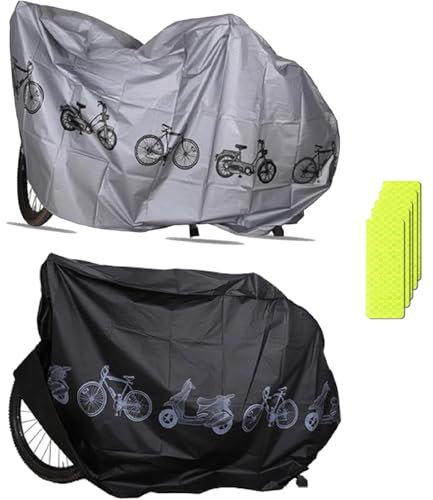Velo Exterieur Housse,Protection Vélo Imperméable Anti-UV Poussière,Bâche de Protection Étanche pour Vélo 2PC Couverture de Vélo pour Vélo de Montagne Moto Voiture Électrique