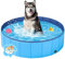 YSJILIDE Piscine pour Chien Pliable, 100CM XL PVC Chien Piscine Baignoire Bassin pour Chiens, Chats et Enfants, Animaux domestiques, Chiot- Bleu