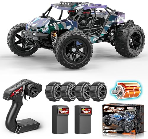 YESHIN Voiture télécommandée 1:14, voiture RC 4WD 40 + km/h, grande vitesse, Monster Truck, étanche, pour enfants et adultes, jouet de course réaliste à grande vitesse