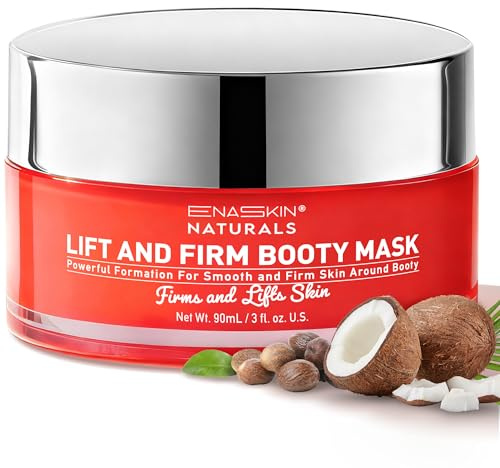 Enaskin Naturals Anti Cellulite Body Firming Cream: Tightening & Lifting Booty Lotion with 3D Thermal Tech for Thighs, Belly, Bum & Women Sagging Skin, Shea Butter & Coconut Oil, 3.4 oz