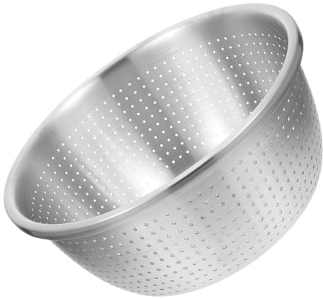 ULTECHNOVO Égouttoir En Acier Inoxydable Passoire De Préparation De Cuisine Bol De Préparation En Acier Inoxydable Panier D'Égouttage Passoire À Riz Panier D'Égouttage