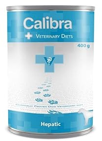 Calibra Veterinary Diet Dog Hepatic Latas 6 x 400 g – Alimento húmedo para Perro, Apoyo a la función hepática