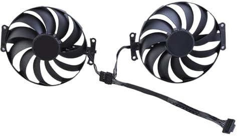 ZBIianxer 2 ventole per schede grafiche T129215SU 95 mm a 7 poli, facile installazione, sostituzione per la gestione della scheda grafica RTX3070