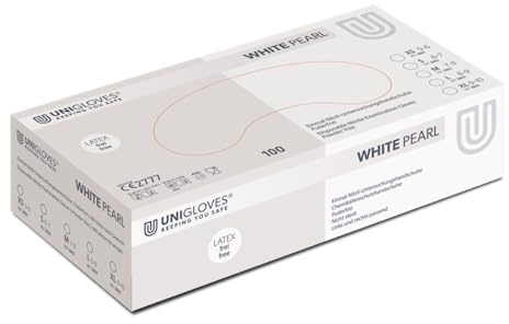 NITRIL White Pearl Handschuhe, Disp. box a 100 Handschuhe extra small / XS