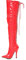 Gizelle Botas por Encima de la Rodilla con Cordones en la Espalda, Bota Mujer, Rojo (Red Patent), 44.5 EU