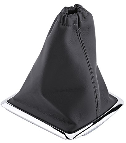 VOBOR Gear Shift Lever Cover, Black Speed Gear Shift Boot, Universal PU Leather Car Gear Stick Knob Cover Boot Shift Cover Compatible Focus 2005-2012