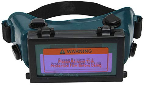 TOOLSTAR Lunettes de soudage, lunettes de soudage à écran LCD, masque solaire, protection des yeux ARC pour soudeurs Arc Tig Mig - Bleu