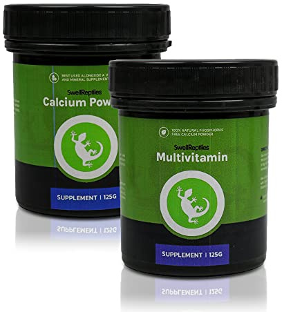 Swell Reptiles MultiVitamin and Calcium Powder Pack for Reptiles and Exotic Pets
