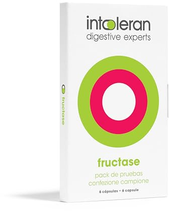 Intoleran Fructase Enzimas Digestivas pack de pruebas - 6 cápsulas | Suplemento nutricional con Enzima Xylosa-Isomerasa | Fructosa | Acción directa | Vegano | Bajo en FODMAP | Sin Gluten | Sin Lactosa
