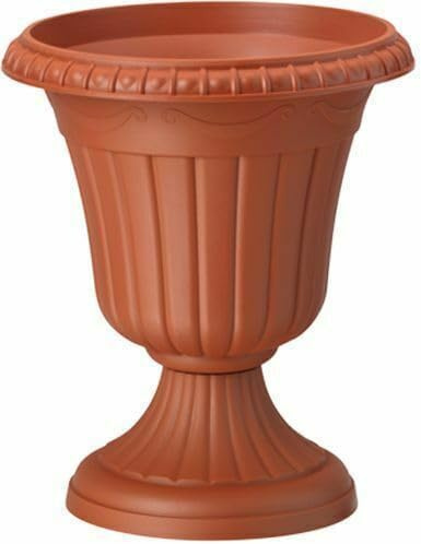 pokm toolsmarket - ⌀37cm Pflanzkübel Pflanzpokal, dekorative Amphore, Pflanzgefäß Schale Vase Topf, Farbe Terrakota, Blumentopf Milano No. V