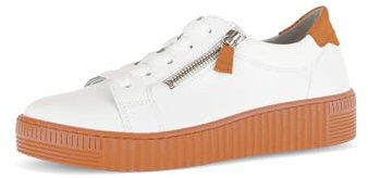 Gabor Damen Low-Top Sneaker, Frauen Halbschuhe,schnürschuhe,schnürer,straßenschuhe,Strassenschuhe,Sportschuhe,Weiss (Clementine),38.5 EU / 5.5 UK