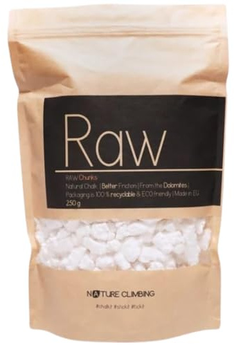 Nature Climbing Raw Chalk Bag - Premium Sports Chalk for Rock Climbing, Bouldering, Gym, and Weightlifting - High-Performance Powder for Superior Grip Formula