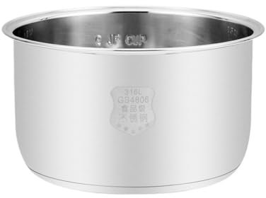 Reiskocher-Liner Aus 316er Edelstahl Kompatibel Mit Midea 3L4L5L Reiskocher-Liner-Zubehör(4L Height 11.8CM)